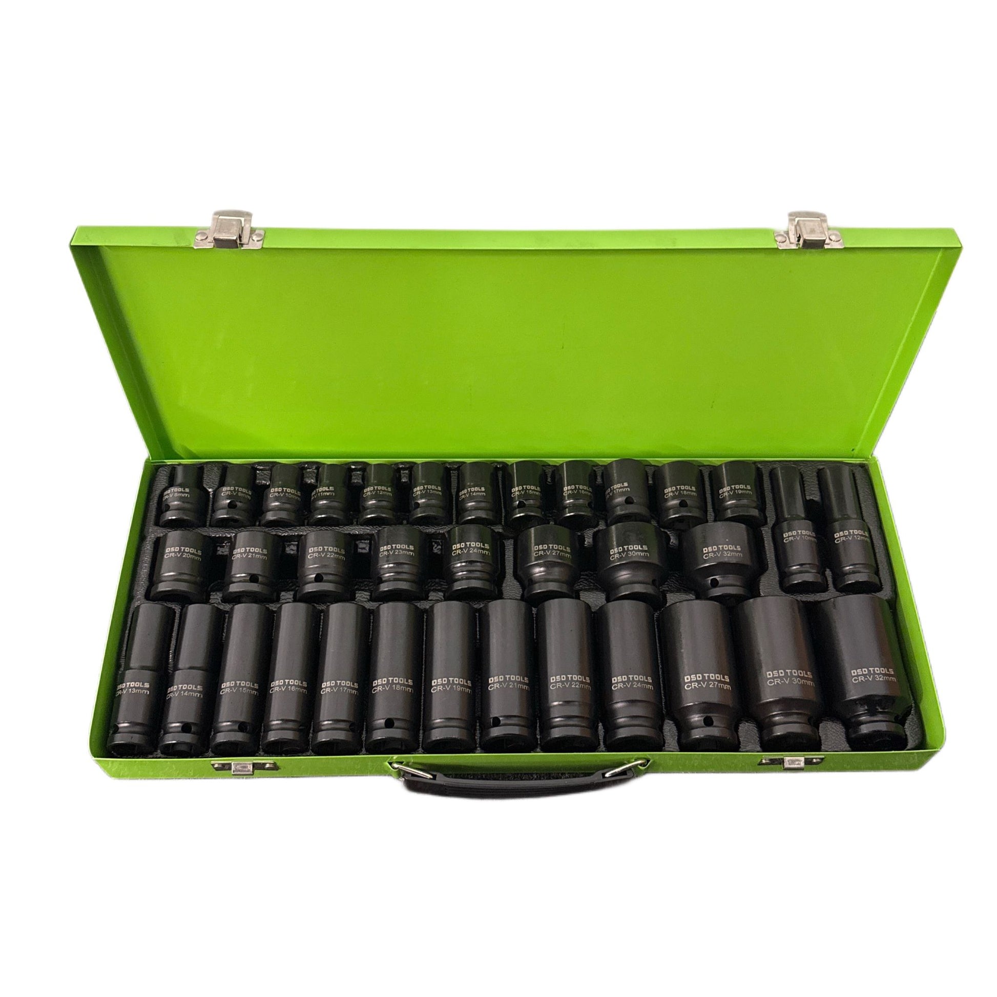 35pc 1/2″ Dr 6Pt Impact Socket Set In Metal Case 8-32MM DS2008