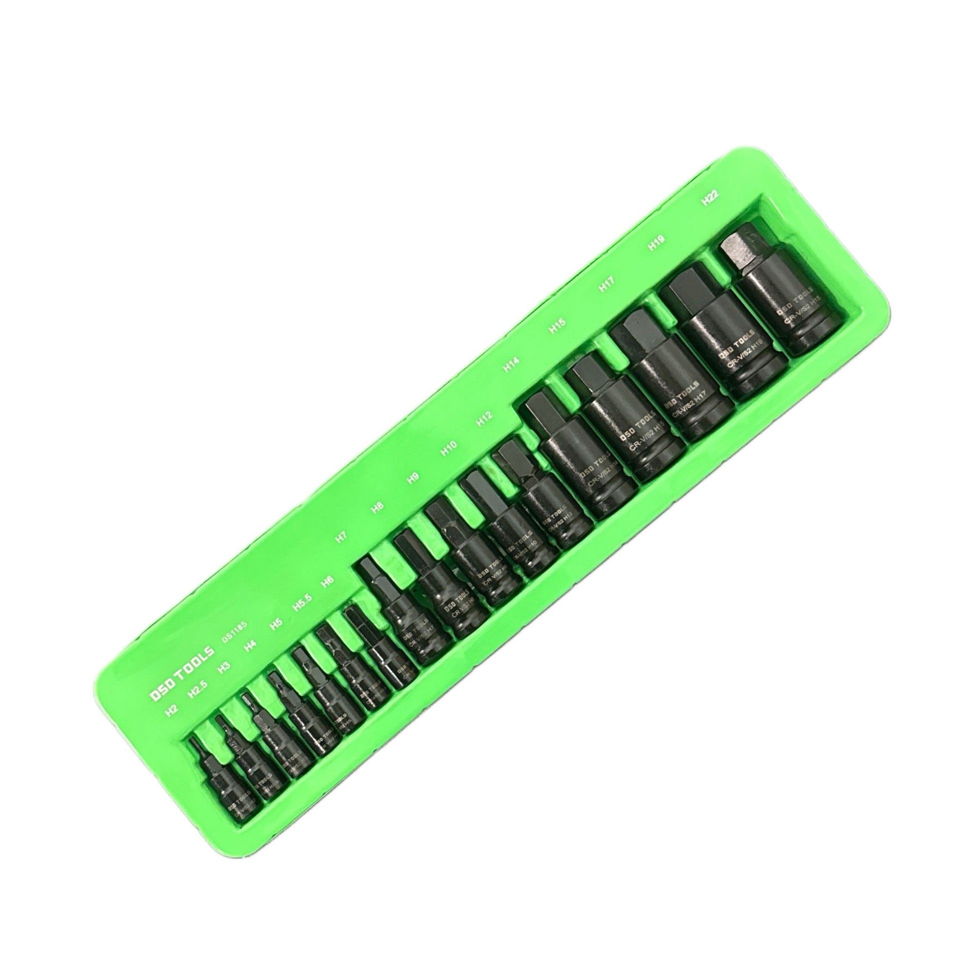 17pc Impact Hex Bit Socket Set – 1/4″ 3/8″ 1/2″ Drives DS1185