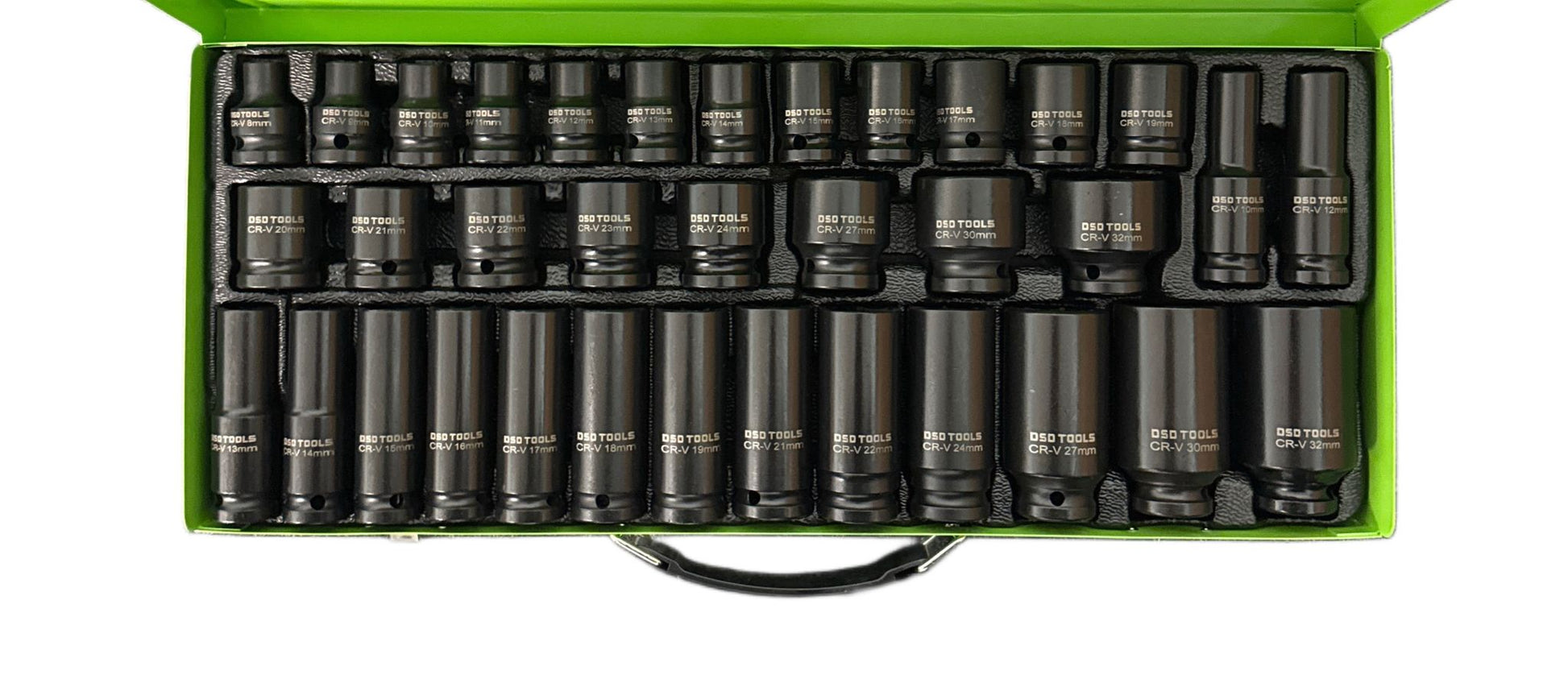 35pc 1/2″ Dr 6Pt Impact Socket Set In Metal Case 8-32MM DS2008