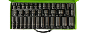 13 bucăți 1/2 dr 6pt prize de impact adâncime metrice 13 - 32 mm