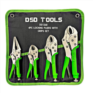 4PC Locking Mole Grips Adjustable Wrench Vice Grips Pliers DS1268