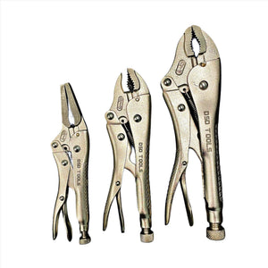 3pc Locking Pliers Set With Ribbed Handles DS1270