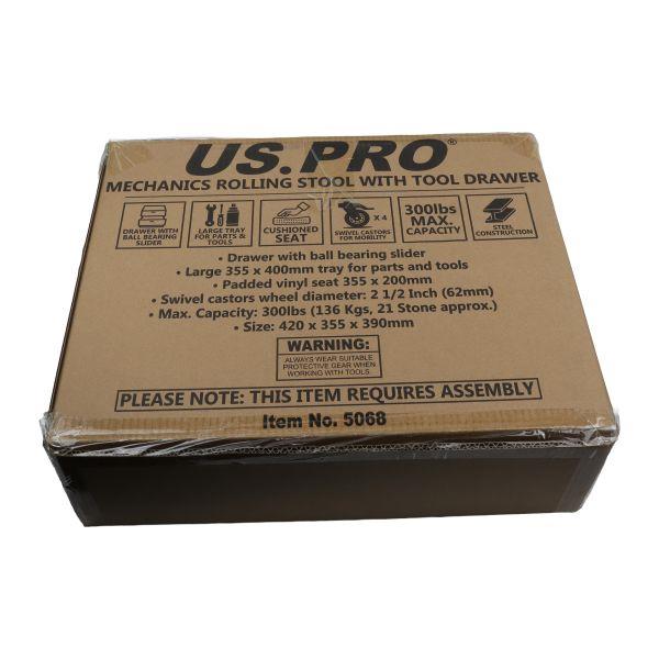 Mechanics Rolling Stool with Tool Drawer Parts Tray Padded Seat 5068
