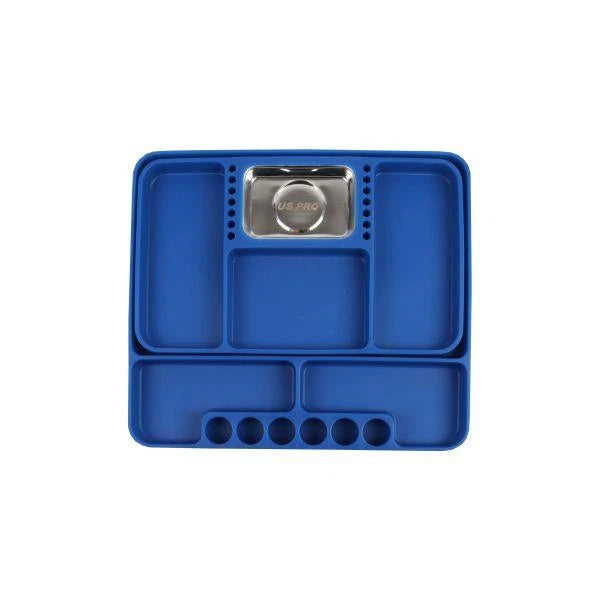 2 Piece Non-Slip Flexible Tools Tray With Magnetic Parts Tray 6921