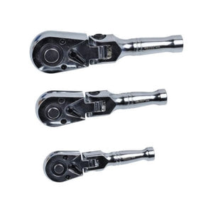 US Pro Tools Set de 3 bucăți cu clichet cu priză stubby, antrenare 1/4" 3/8" 1/2" 