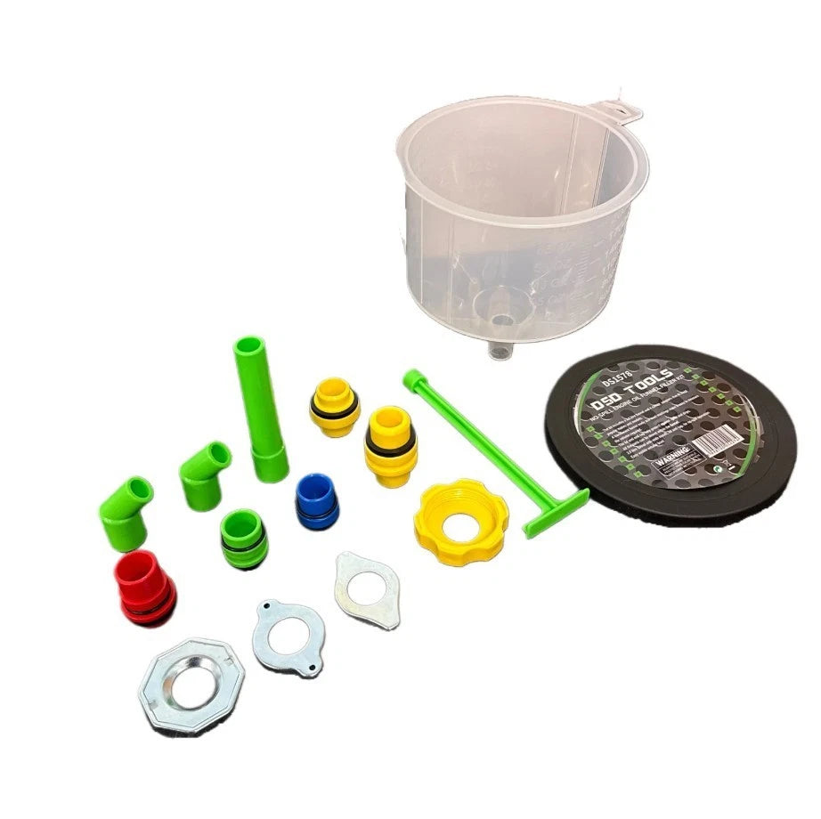 No-Spill Engine Oil Funnel Filter Kit – 2l Funnel & 12 Adapters DS1578