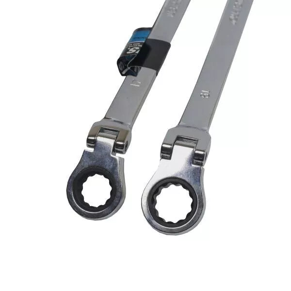 17 x 19mm Extra Long Double Flexi Head Ring Ratchet Wrench 3872