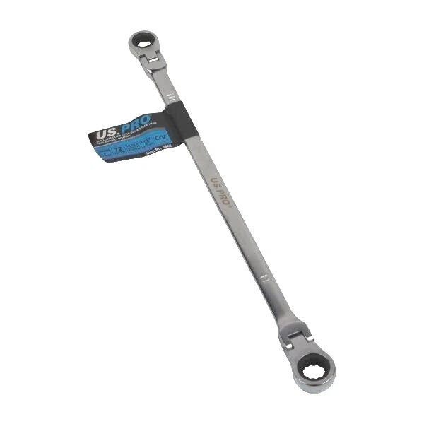 10mm x 11mm Extra Long Flexi Head Ring Ratchet Spanner Aviation 72T 3868
