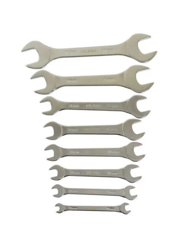 8pc Extra Flat Thin Double Open End Spanners 6 - 23mm 3875