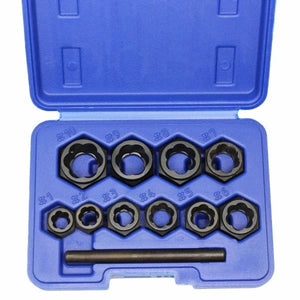 Set extractor șuruburi US PRO 11 buc. Capete deteriorate, mufe tip piuliță
