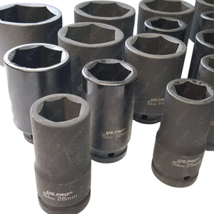 33pc 3/4 Drive Deep Impact Socket Set 19-65mm 6 Point 90mm 7609