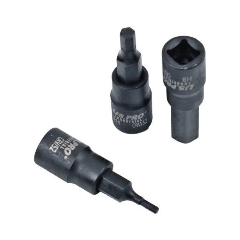 US PRO 8pc Impact Hex Bit Socket Set 2mm to 8mm 1/4" Drive In EVA Foam 7639
