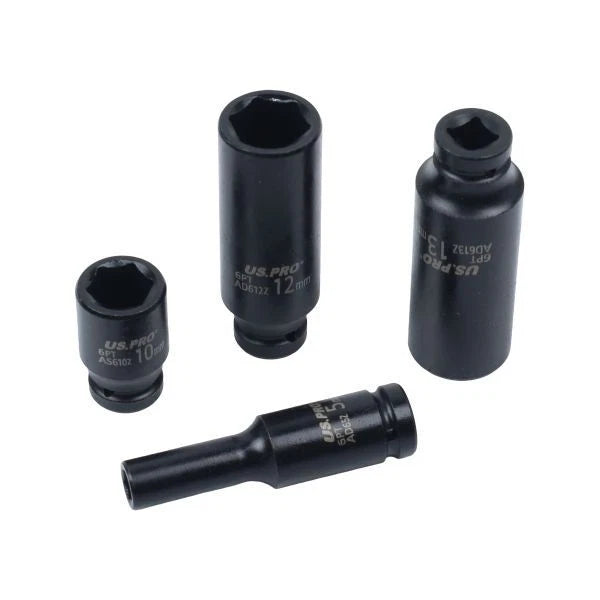 US PRO 1/4DR 28 piece Impact Socket Set Shallow & Deep 4-15mm 7629