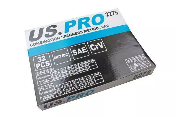 US PRO Tools 25 buc set chei combinate metrice 6 - 32 mm în tavă de spumă