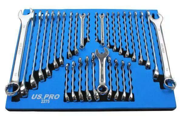 US PRO Tools 25 buc set chei combinate metrice 6 - 32 mm în tavă de spumă