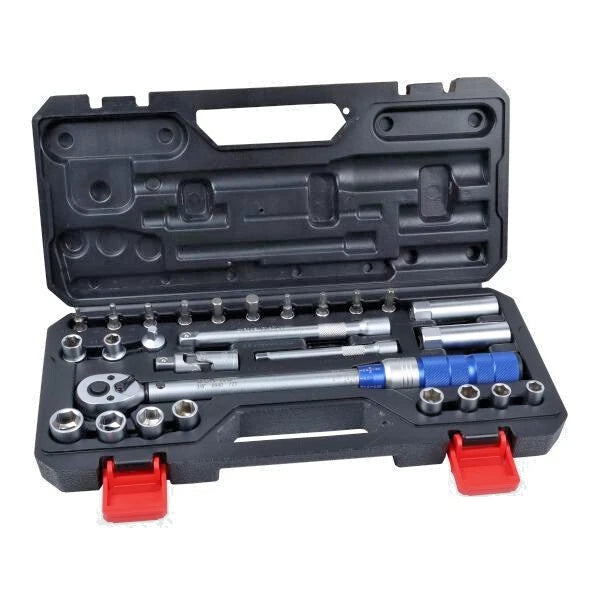 27pc 3/8" Dr Torque Wrench & Socket Set 5-50Nm 6940