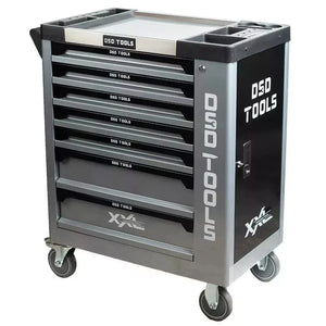 Tool Chest Trolley With 6 Drawers Full Of Tools Plus Storage Roll Cart Silver DS1021