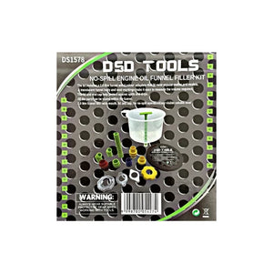 No-Spill Engine Oil Funnel Filter Kit – 2l Funnel & 12 Adapters – DS1578