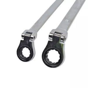 8mm to 19mm Double Flex Head Long Reach Ratchet Ring Aviation Spanner Set US PRO 2218