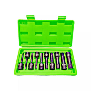 10PC 1/2" DR Impact Hex Bit Socket Set H5 - H19 Impact Allen Keys DS1107