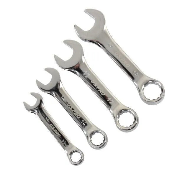 10pc Metric Stubby Combination Spanner Wrench Set 10 - 19mm 2202