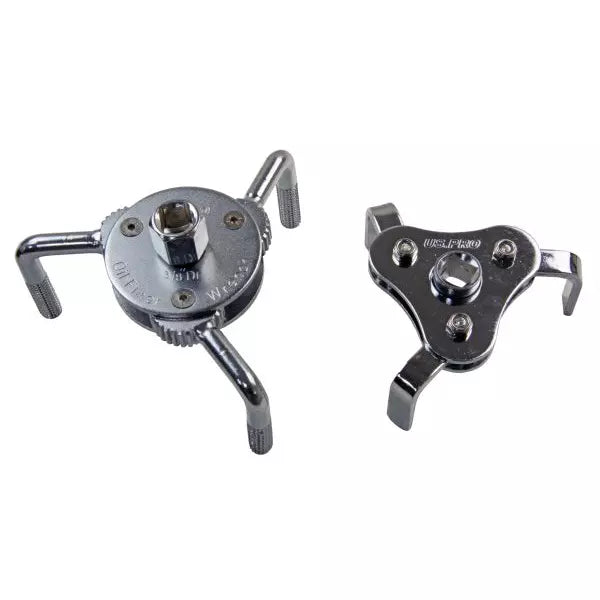 US PRO Professional 2 buc. 3 picioare instrument de îndepărtare cheie pentru filtru de ulei 1/2" și 3/8"