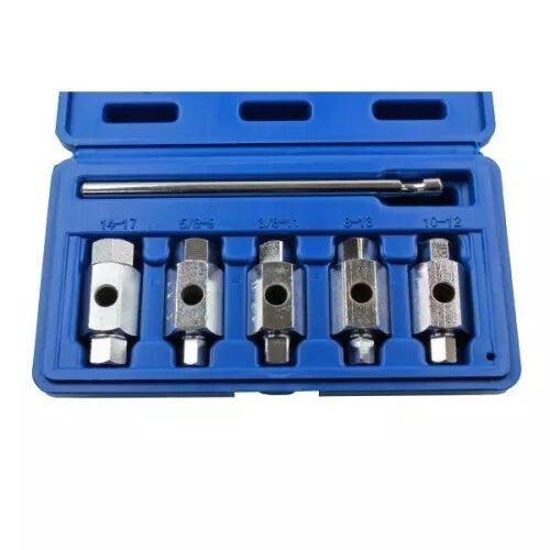US PRO Tools 6pc Double Ended Drain Sump Plug Key Set Hex Square Drive NEW 3231