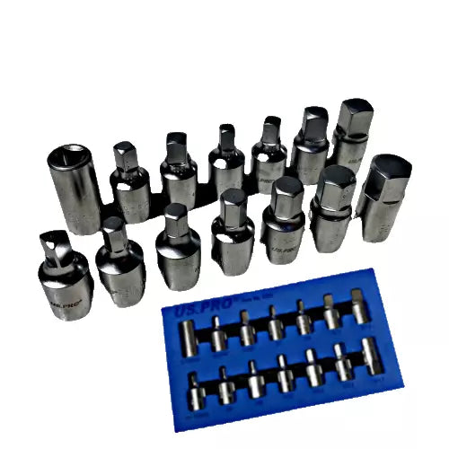 US PRO Tools 3/8" dr 14pc Set de chei pentru dopuri pentru baia de scurgere, diferență cutie de viteze motor
