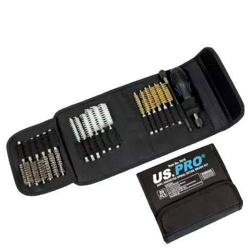 20-Piece Assorted Spiral Detail Brush Cleaning Set – 7018