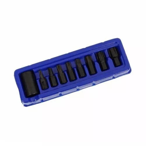 US PRO Tools Set de 9 bucăți Impact Star Torx cu suport DR de 1/2" T30 - T70 