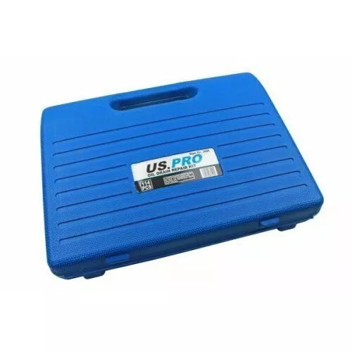 114PC Oil Drain Sump Plug / Gearbox Thread Repair Tool Kit 3008
