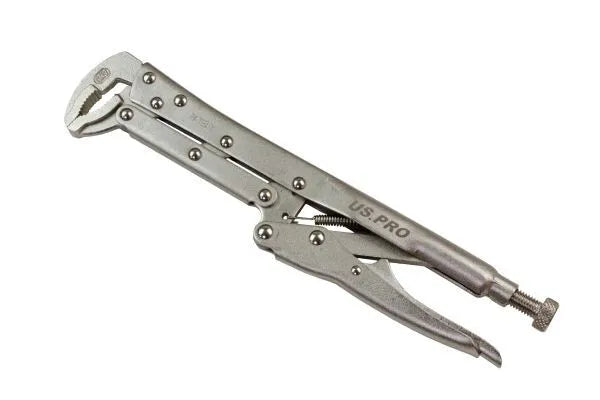 3PC 12" Flat & Curved Jaw Long Reach Locking Mole Grip Pliers 1837