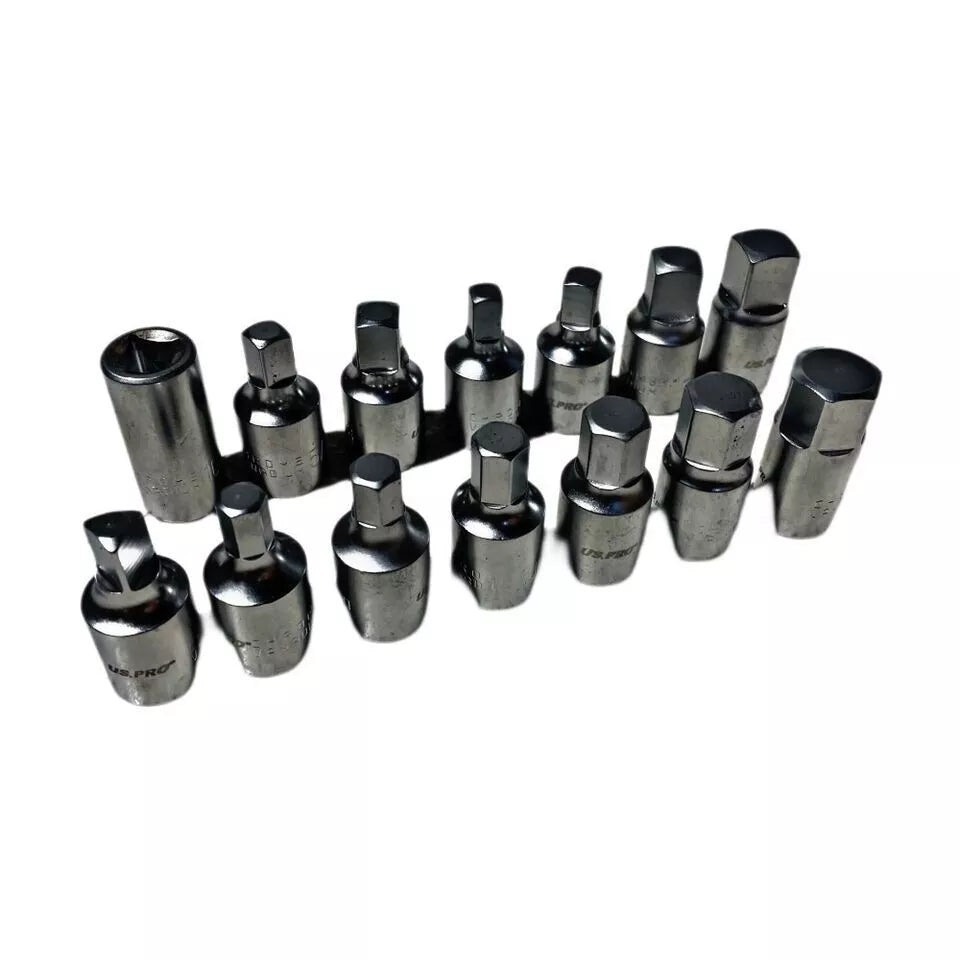 US PRO Tools 3/8" dr 14pc Set de chei pentru dopuri pentru baia de scurgere, diferență cutie de viteze motor