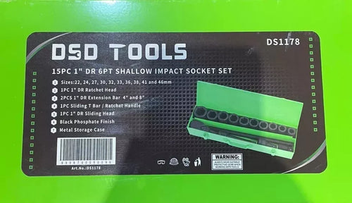 1" Drive Impact Sockets & Ratchet Hgv Heavy Duty DS1178