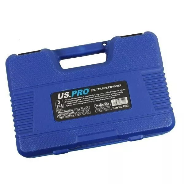US PRO Tools 3pc Exhaust Tailpipe, Pipe Expander Set